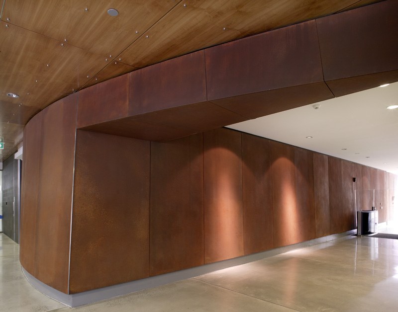 Brown rust feature wall