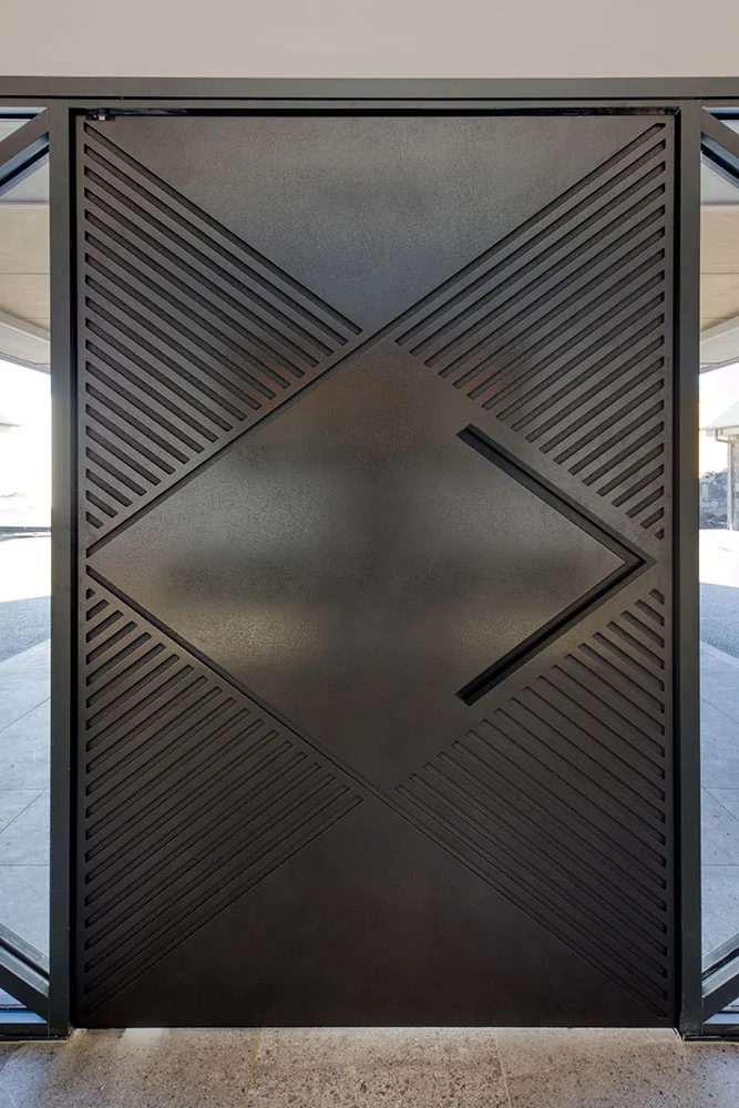 Custom Routed Design | Graphite Pitted