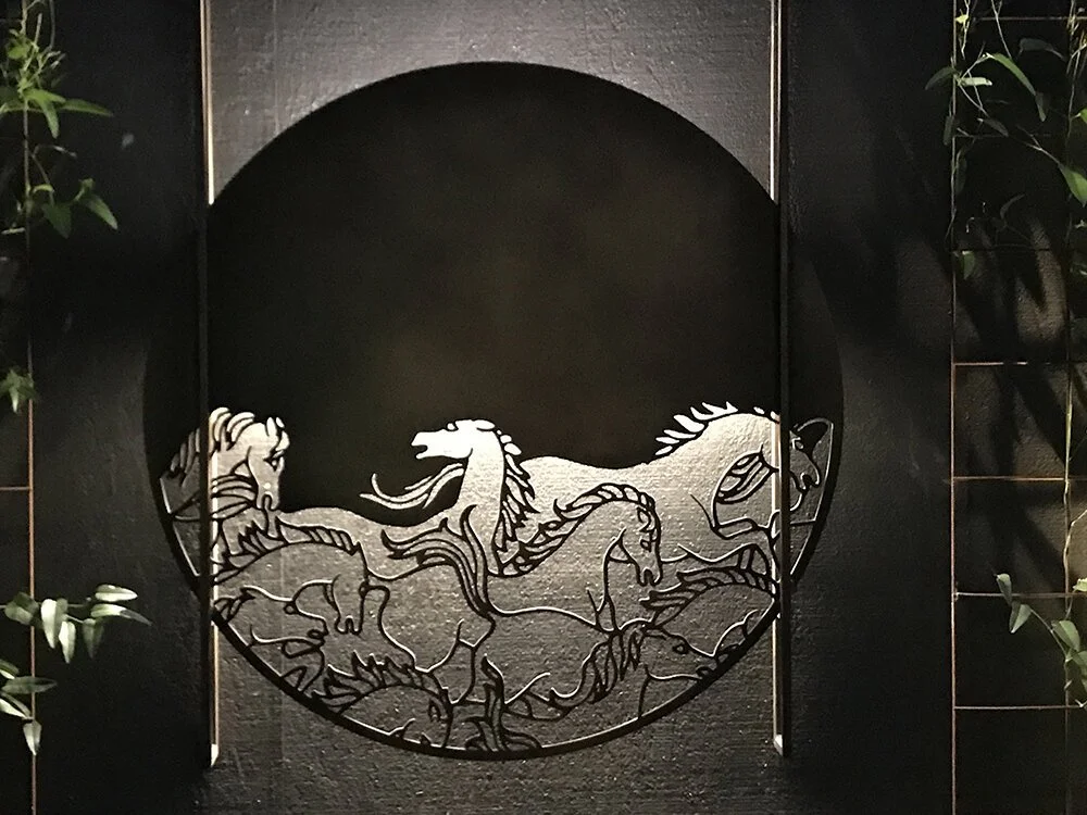 Horses Stampede Bronze Fine Lunar Antique